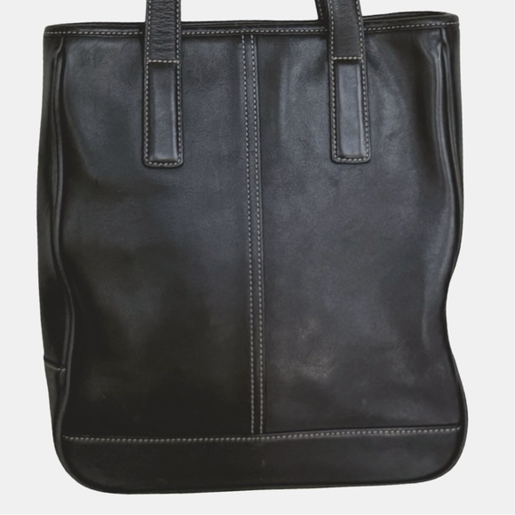 Coach | Vintage Full-grain Small Black Leather Tote Bag VGUC - Picture 1 of 9